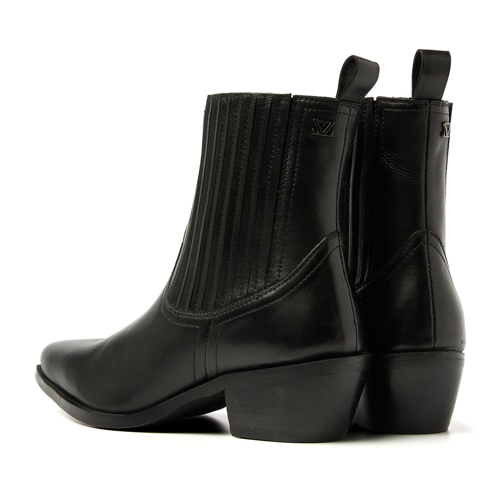 Jade Damen Leder Chelsea-Boots Black