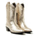 Milou Damen Leder Cowboy-Stiefel Gold