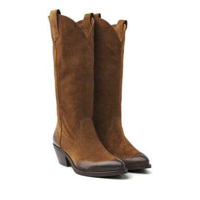 Damen-Stiefel 55.104 Cognac