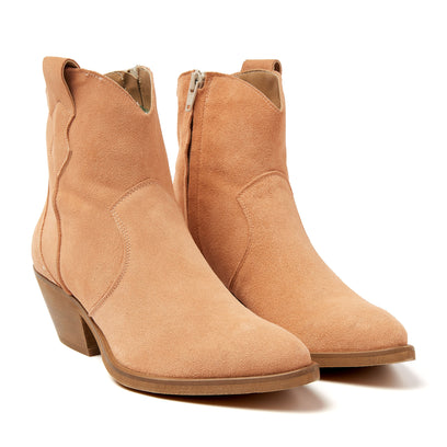 Arianna Damen Wildleder Stiefeletten Apricot