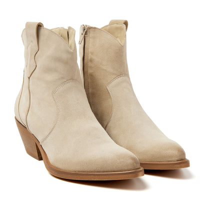 Arianna Damen Wildleder Stiefeletten Beige