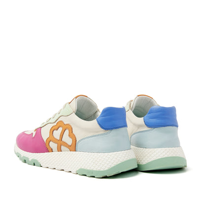 Madrid Damen Ledersneaker Fuxia