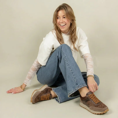 Novi Damen Sneaker Brown