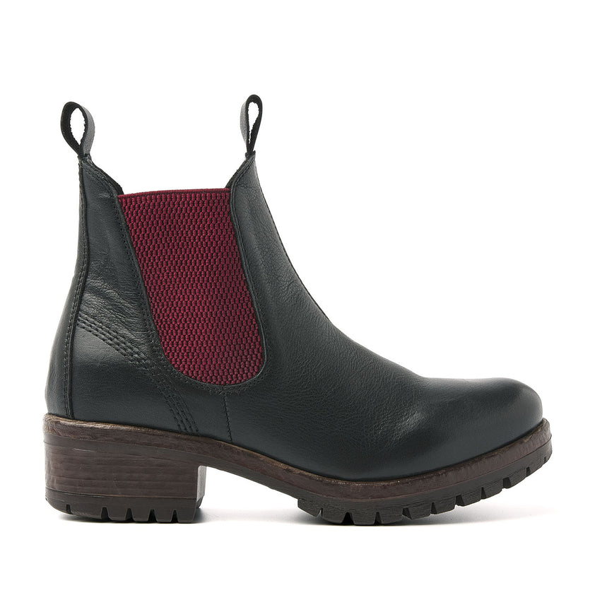 Chelsea-Boots Damen 68.002 Black-Red