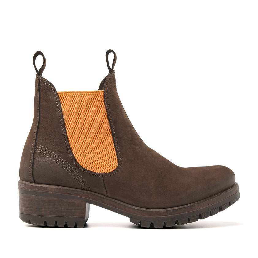 Chelsea-Boots Damen 68.002 Brown-Orange