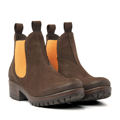 Chelsea-Boots Damen 68.002 Brown-Orange