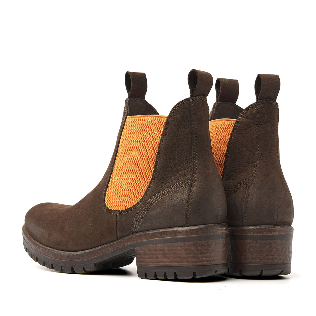 Chelsea-Boots Damen 68.002 Brown-Orange