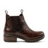 Ria Damen Leder Chelsea-Boots Brown