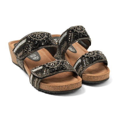 Sol Damen Leder-Pantoletten Black