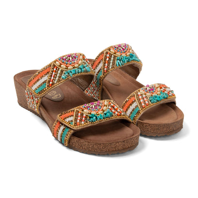 Sol Damen Leder-Pantoletten Multi
