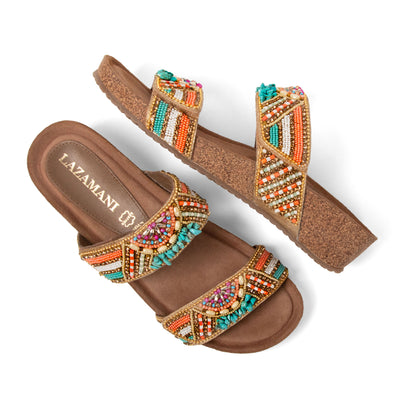 Sol Damen Leder-Pantoletten Multi