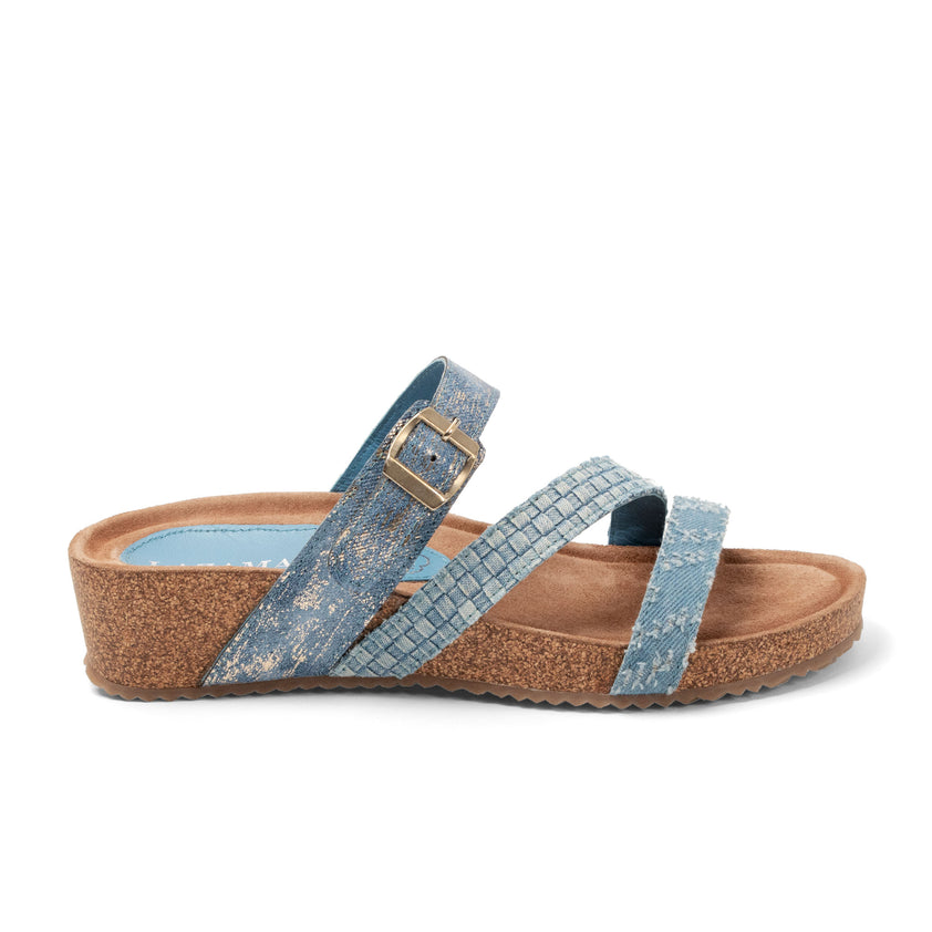 Diega Damen Pantoletten Denim