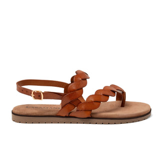 Nilda Damen Leder-Sandalen Tan