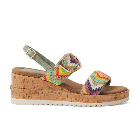Carla DamenSandalen Raffia Green