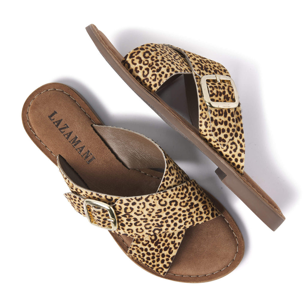 Damen Pantoletten 75.323 Leopard