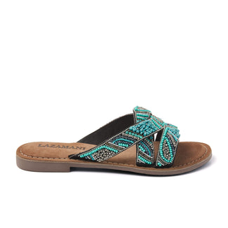 Damen Pantoletten 75.337 Aqua