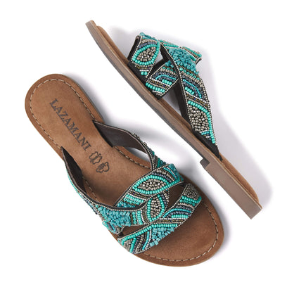 Damen Pantoletten 75.337 Aqua