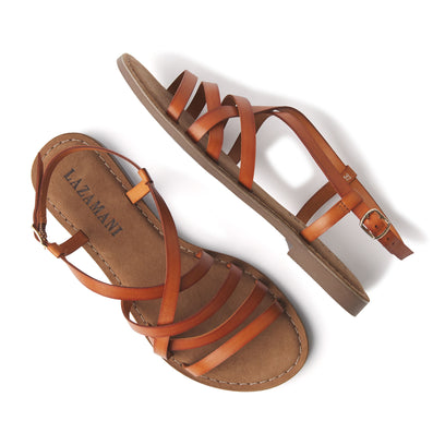 Lucy Damen Ledersandalen Tan