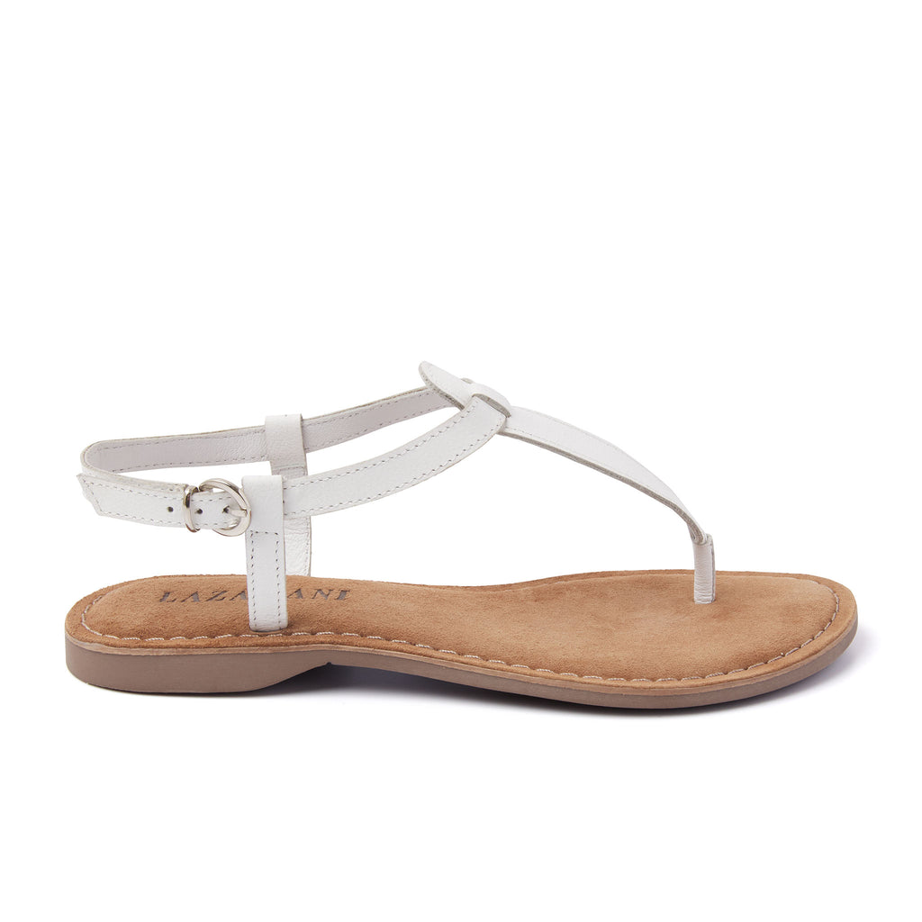 Iris Damen Ledersandalen White