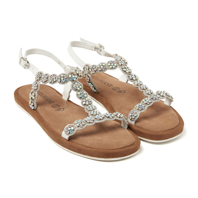 Damen Leder-Sandalen 75.859 White