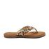 Ebba Damen Leder-Zehentrenner Offwhite