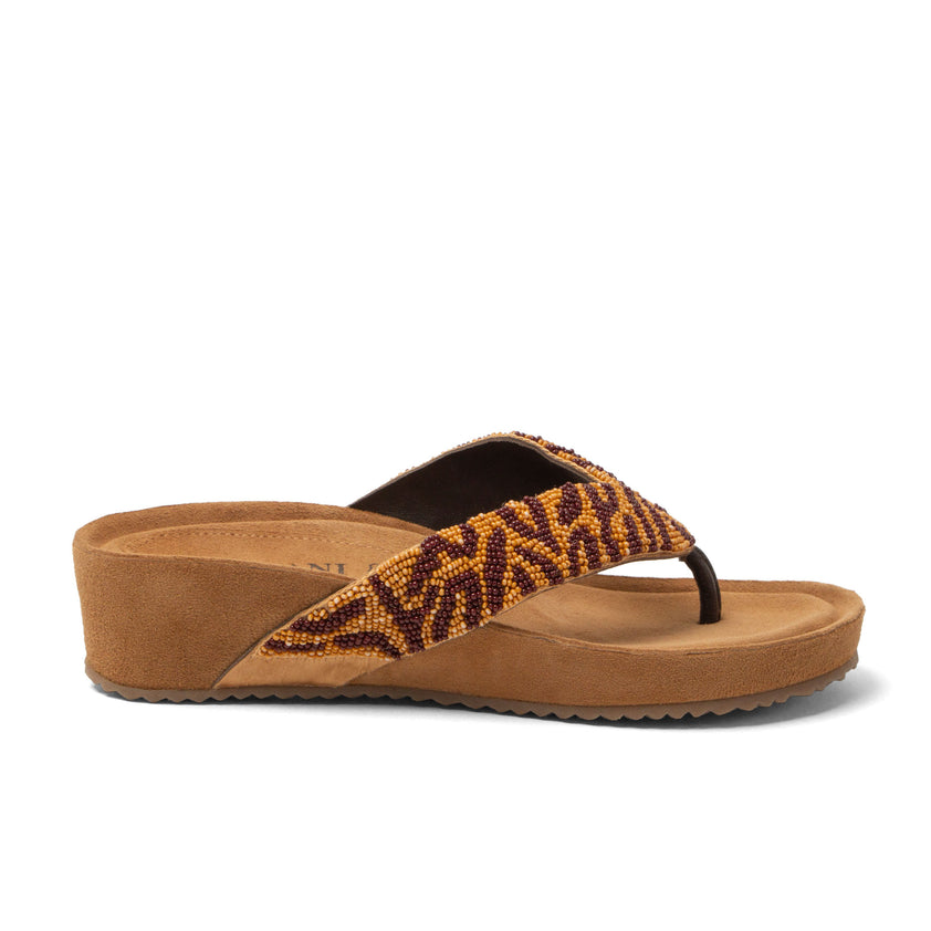 Liv Damen Leder-Zehentrenner Brown