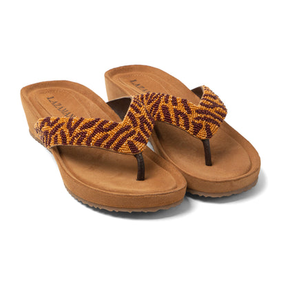 Liv Damen Leder-Zehentrenner Brown