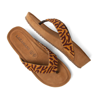 Liv Damen Leder-Zehentrenner Brown