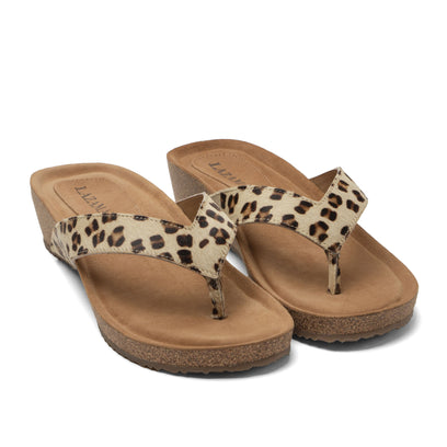 Leia Damen Zehentrenner Leopard