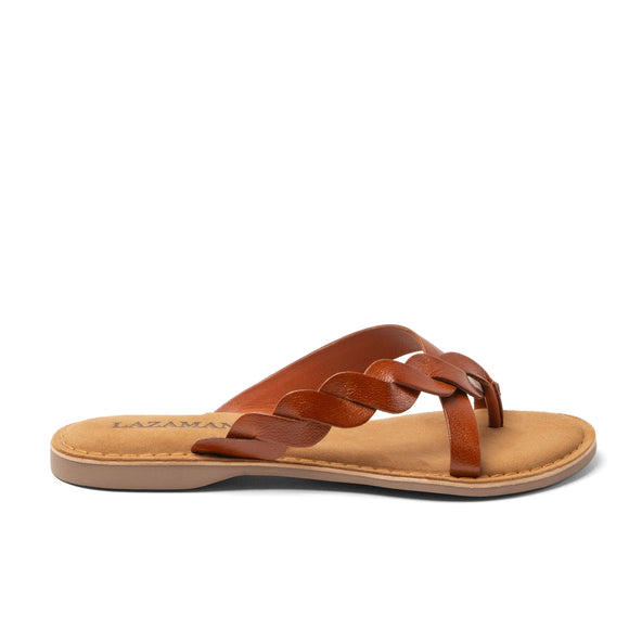 Avi Damen Leder-Zehentrenner Tan