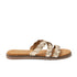 Edsi Damen Leder-Pantoletten Gold
