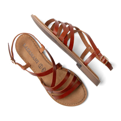 Zuza Damen Ledersandalen Tan