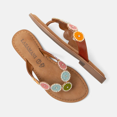 Loua Damen Leder-Zehentrenner Multi
