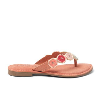 Loua Damen Wildleder-Zehentrenner Pink