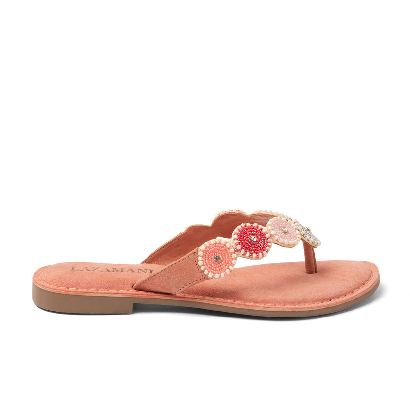 Loua Damen Wildleder-Zehentrenner Pink