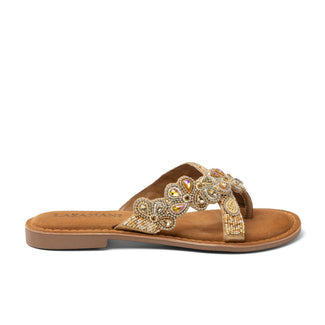 Pena Damen Zehentrenner Beige