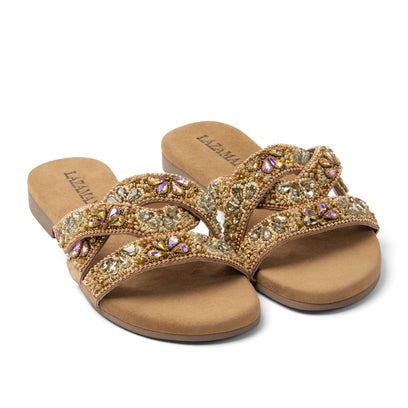 Maud Damen-Pantoletten Beige