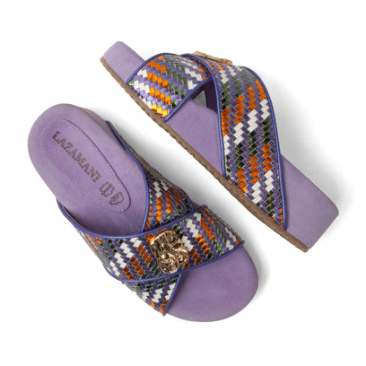 Lizzy Damen Leder-Pantoletten Lilac