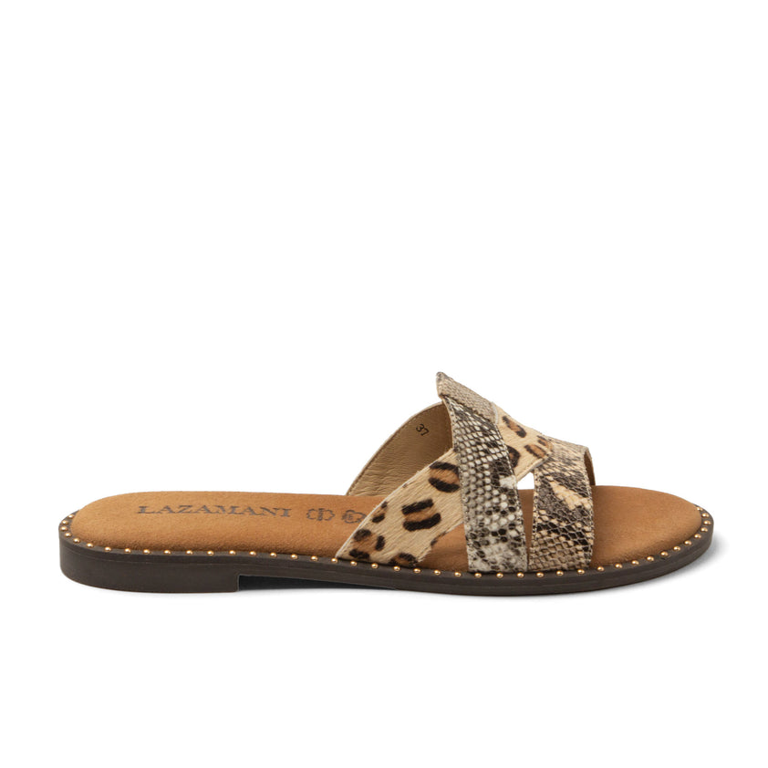 Suze Damen Pantoletten Beige