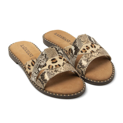 Suze Damen Pantoletten Beige