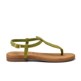 Minu Damen Wildleder-Sandalen Green