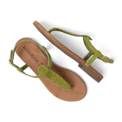 Minu Damen Wildleder-Sandalen Green