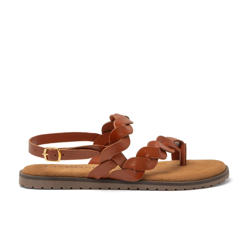 Jona Damen Leder-Sandalen Tan