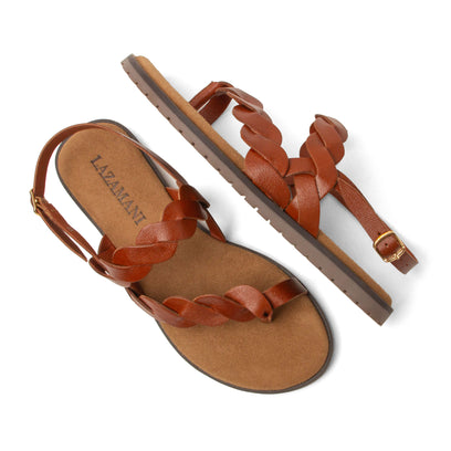 Jona Damen Leder-Sandalen Tan