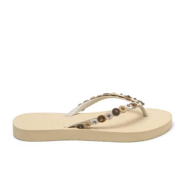 Mallorca Beach Damen Flip Flops Offwhite