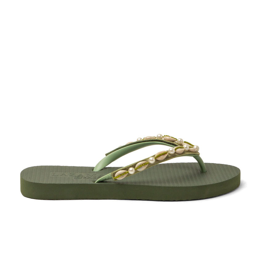 Whitsundays Beach Damen Flip Flops Green