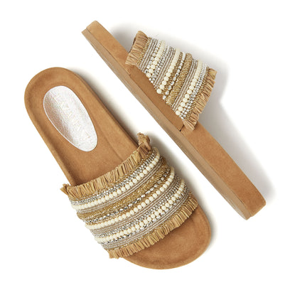 Damen Pantoletten 85.558 Tan