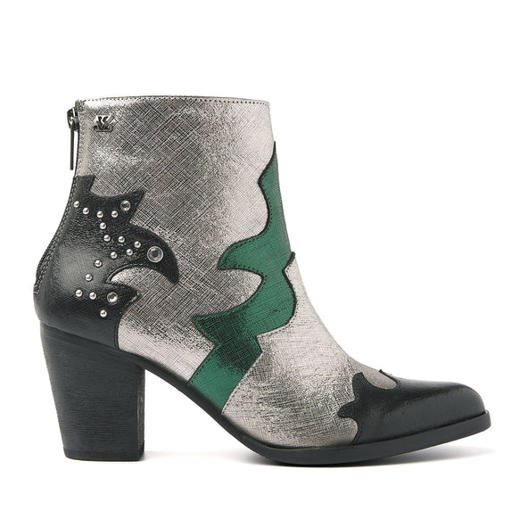 Damen-Stiefeletten 85.609 Green-Multi