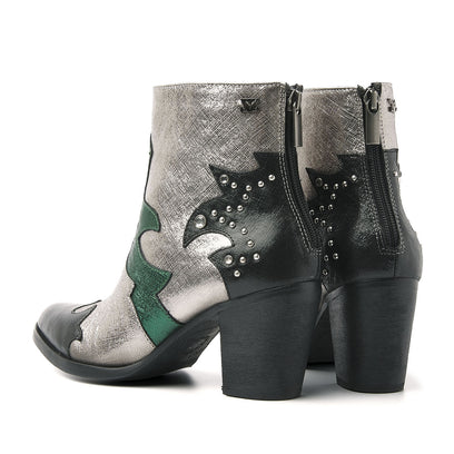 Damen-Stiefeletten 85.609 Green-Multi