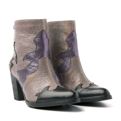 Damen-Stiefeletten 85.609 Purple-Multi